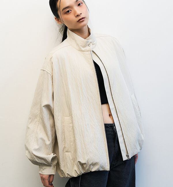 NOMINE「中綿 ドルマン ボリューム ブルゾン」|ブルゾン・スタジャン|アイボリー