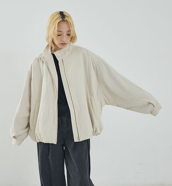 NOMINE「中綿 ドルマン ボリューム ブルゾン」|ブルゾン・スタジャン|