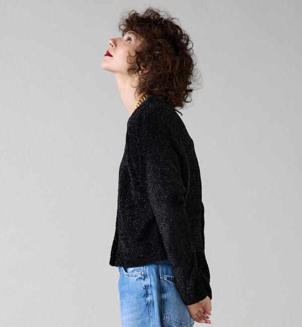 Liesse「2WAYラメニット」|カーディガン|