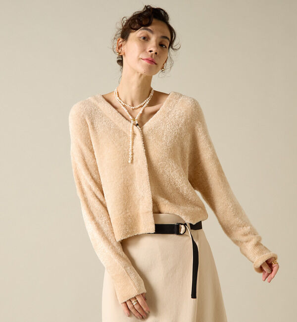 Liesse「2WAYラメニット」|カーディガン|