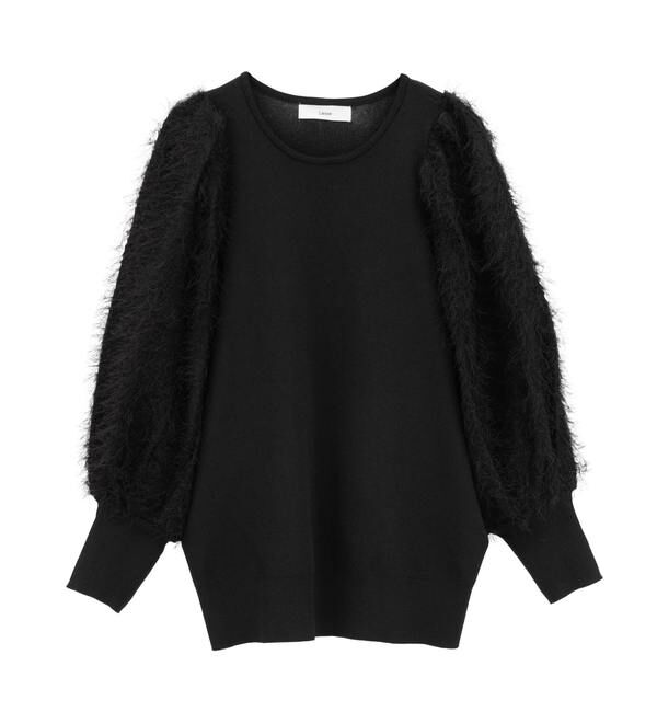 Liesse「フェザーコンビボリュームスリーブニット」|ニット・セーター|