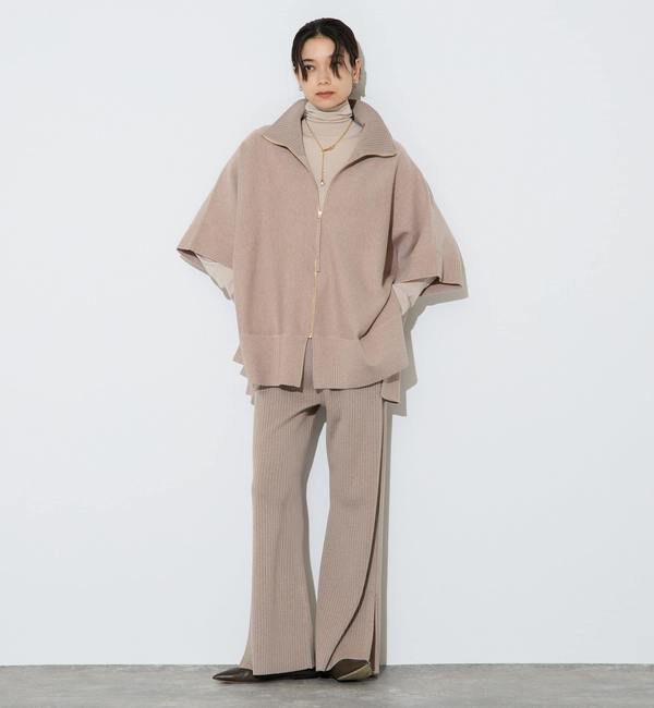 Liesse「【大草直子さんコラボ】2WAYケープジップニット」|カーディガン|