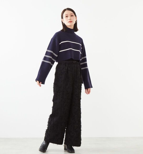 Soffitto「2WAYボーダーニット」|ニット・セーター|