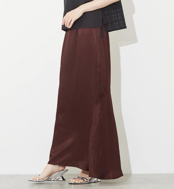 Soffitto「微光沢ヴィンテージ加工マーメイドスカート」|スカート|ブラウン