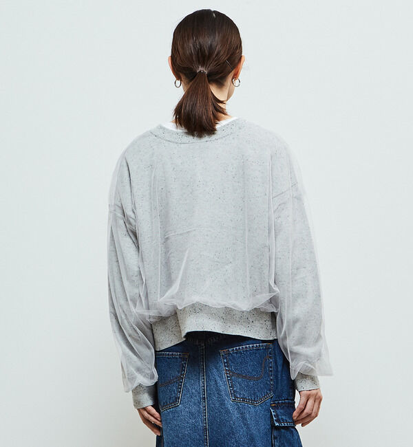 Soffitto「チュールドッキング3WAYカーディガン」|カーディガン|