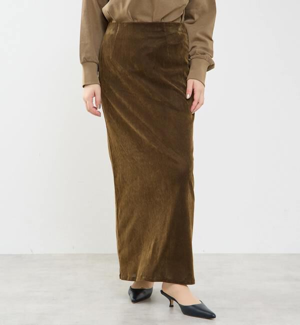 SOFFITTO「フロッキーチュールストレッチスカート」|スカート|