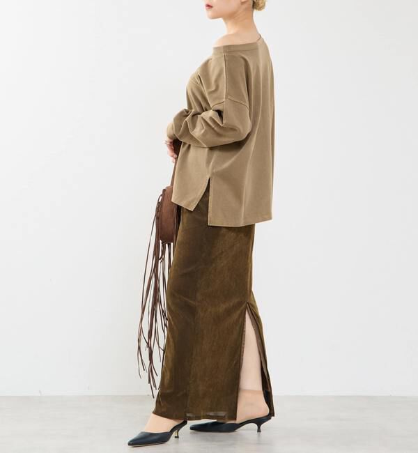 SOFFITTO「フロッキーチュールストレッチスカート」|スカート|