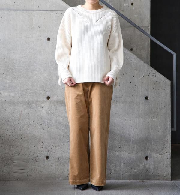 SOFFITTO「フリンジ付きニット」|ニット・セーター|