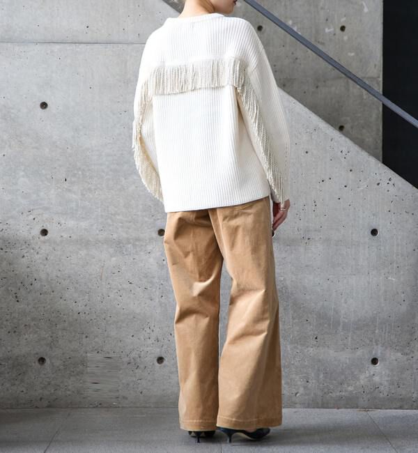 SOFFITTO「フリンジ付きニット」|ニット・セーター|