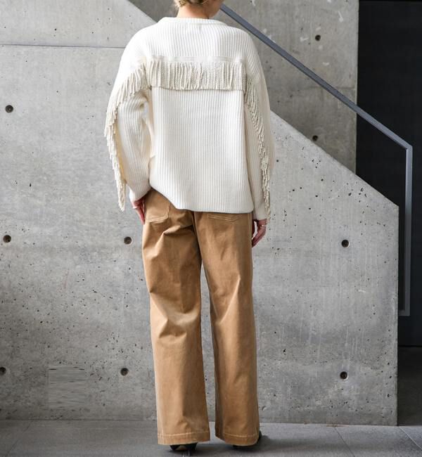 SOFFITTO「フリンジ付きニット」|ニット・セーター|