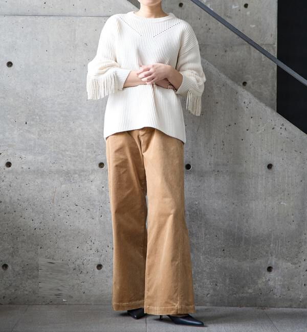 SOFFITTO「フリンジ付きニット」|ニット・セーター|