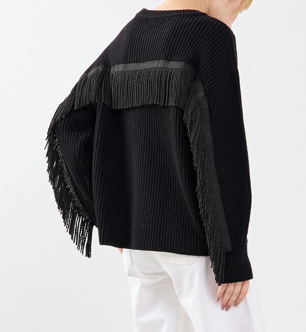 SOFFITTO「フリンジ付きニット」|ニット・セーター|