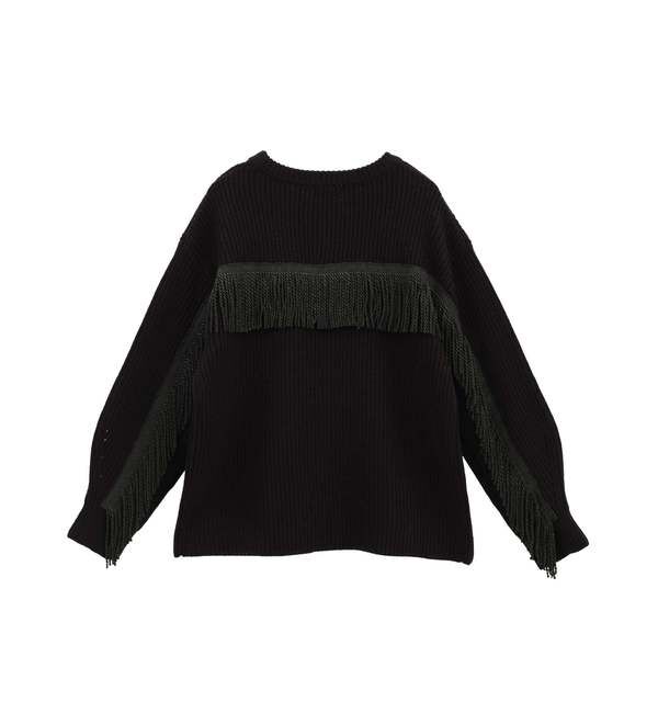 SOFFITTO「フリンジ付きニット」|ニット・セーター|
