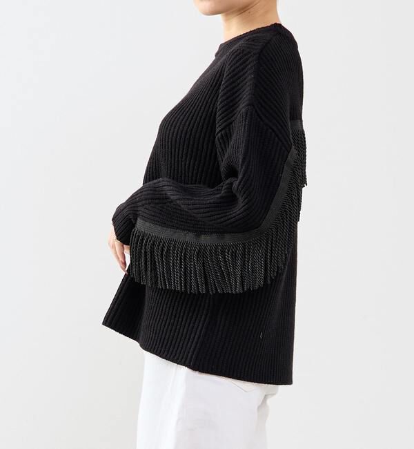 SOFFITTO「フリンジ付きニット」|ニット・セーター|