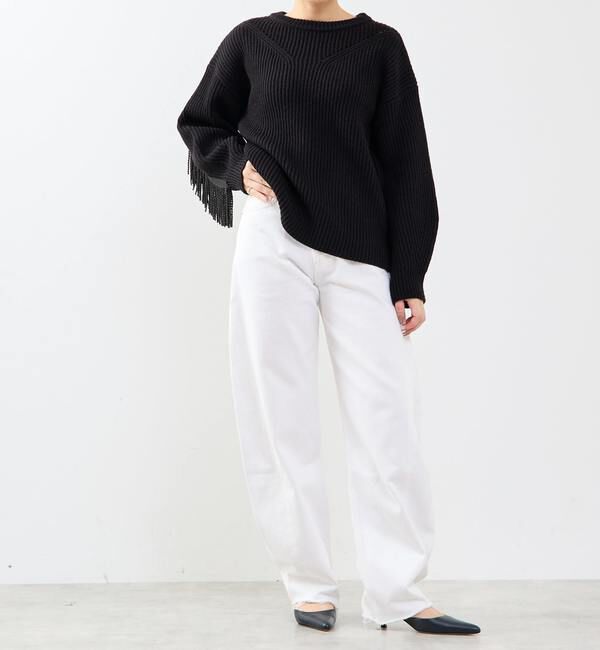 SOFFITTO「フリンジ付きニット」|ニット・セーター|