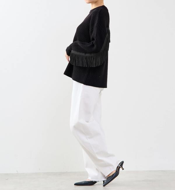 SOFFITTO「フリンジ付きニット」|ニット・セーター|