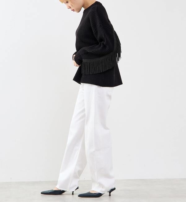 SOFFITTO「フリンジ付きニット」|ニット・セーター|