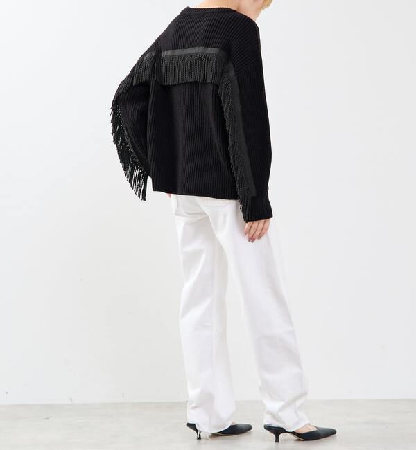 SOFFITTO「フリンジ付きニット」|ニット・セーター|
