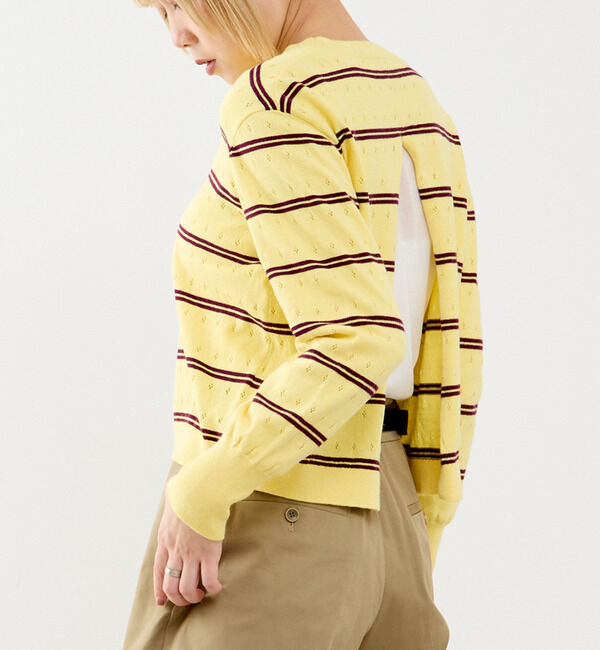 SOFFITTO「【A_/エース】コットンカシミアボーダーニット」|ニット・セーター|