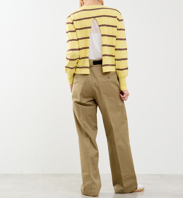 SOFFITTO「【A_/エース】コットンカシミアボーダーニット」|ニット・セーター|