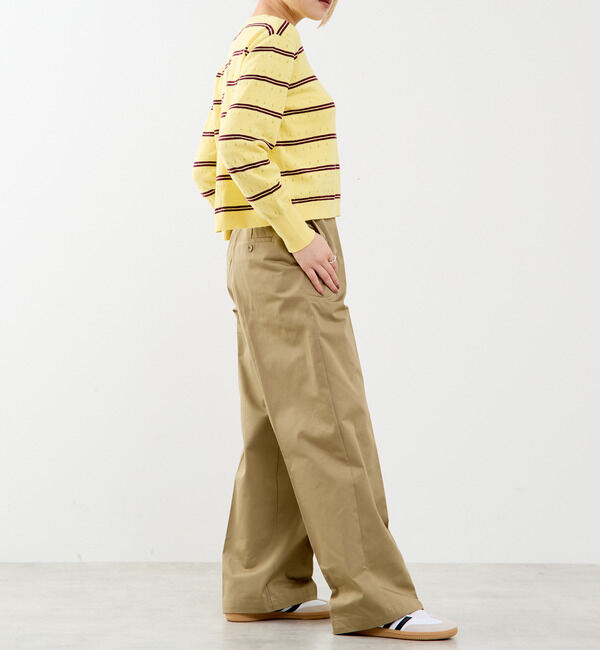 SOFFITTO「【A_/エース】コットンカシミアボーダーニット」|ニット・セーター|