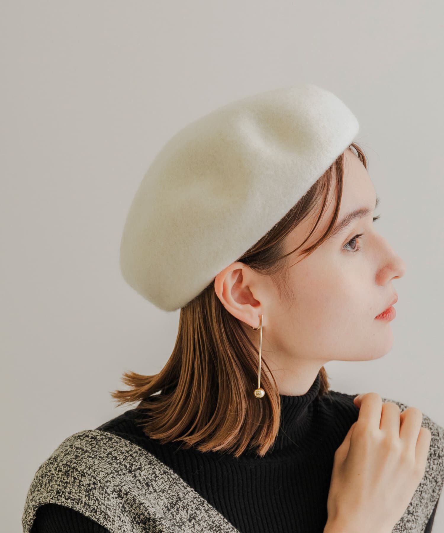 SMELLY「シンプルバスクベレー」|ハンチング・ベレー帽|