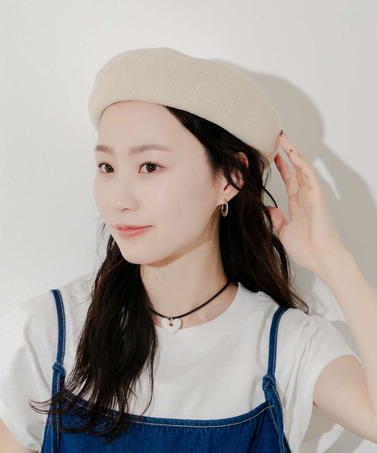 SMELLY「リネンミックスベレー」|ハンチング・ベレー帽|アイボリー