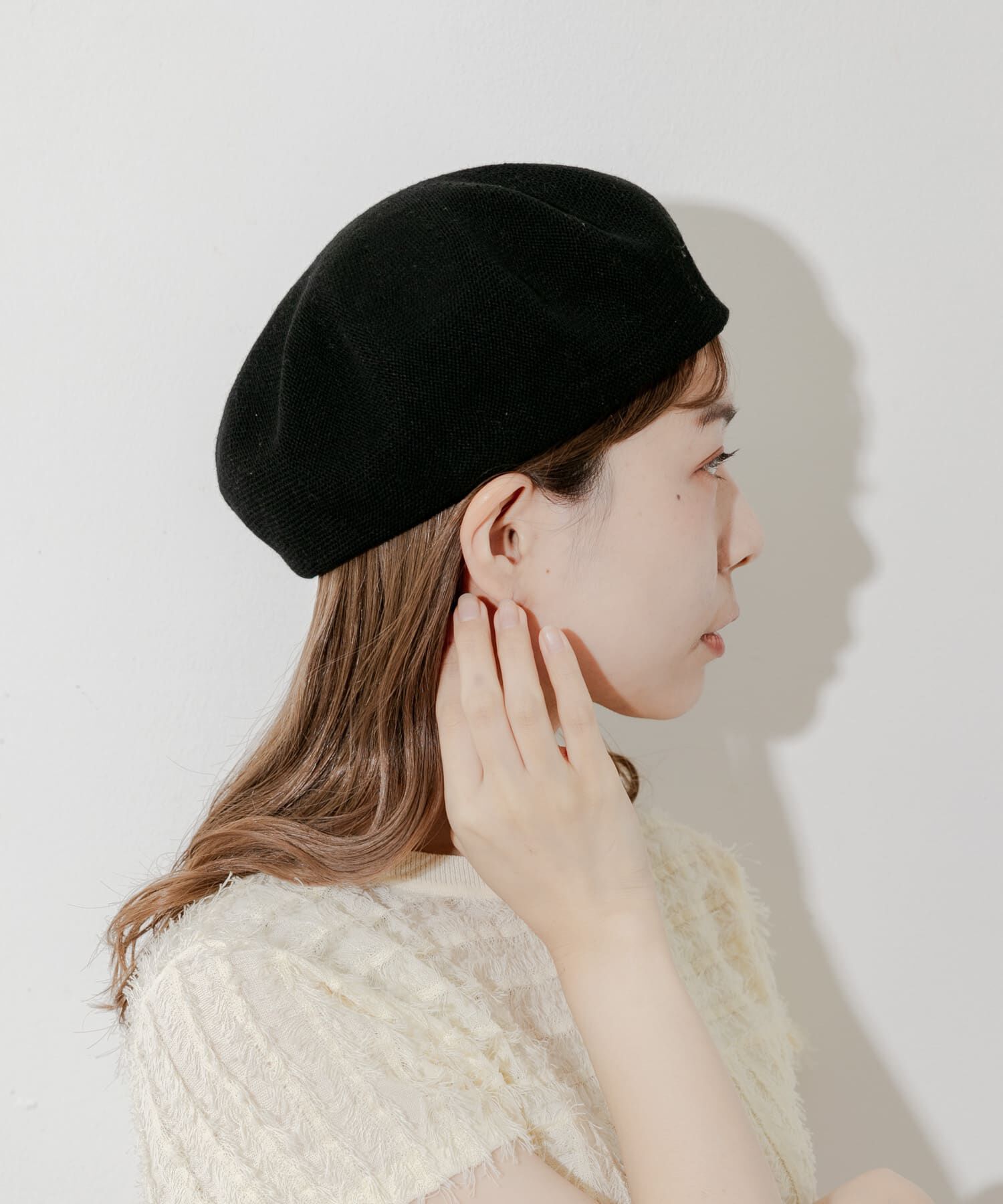 SMELLY「リネンミックスベレー」|ハンチング・ベレー帽|