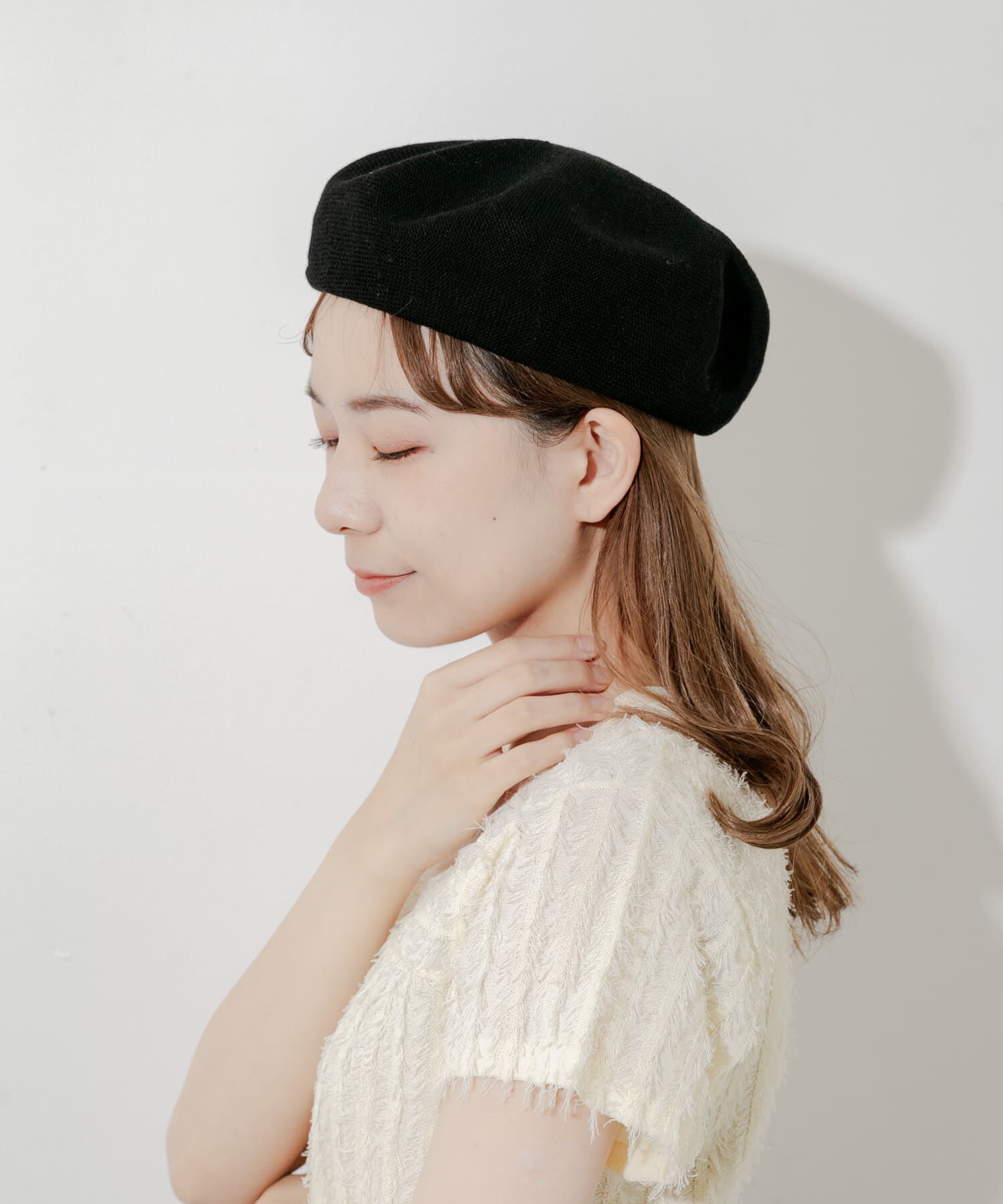 SMELLY「リネンミックスベレー」|ハンチング・ベレー帽|