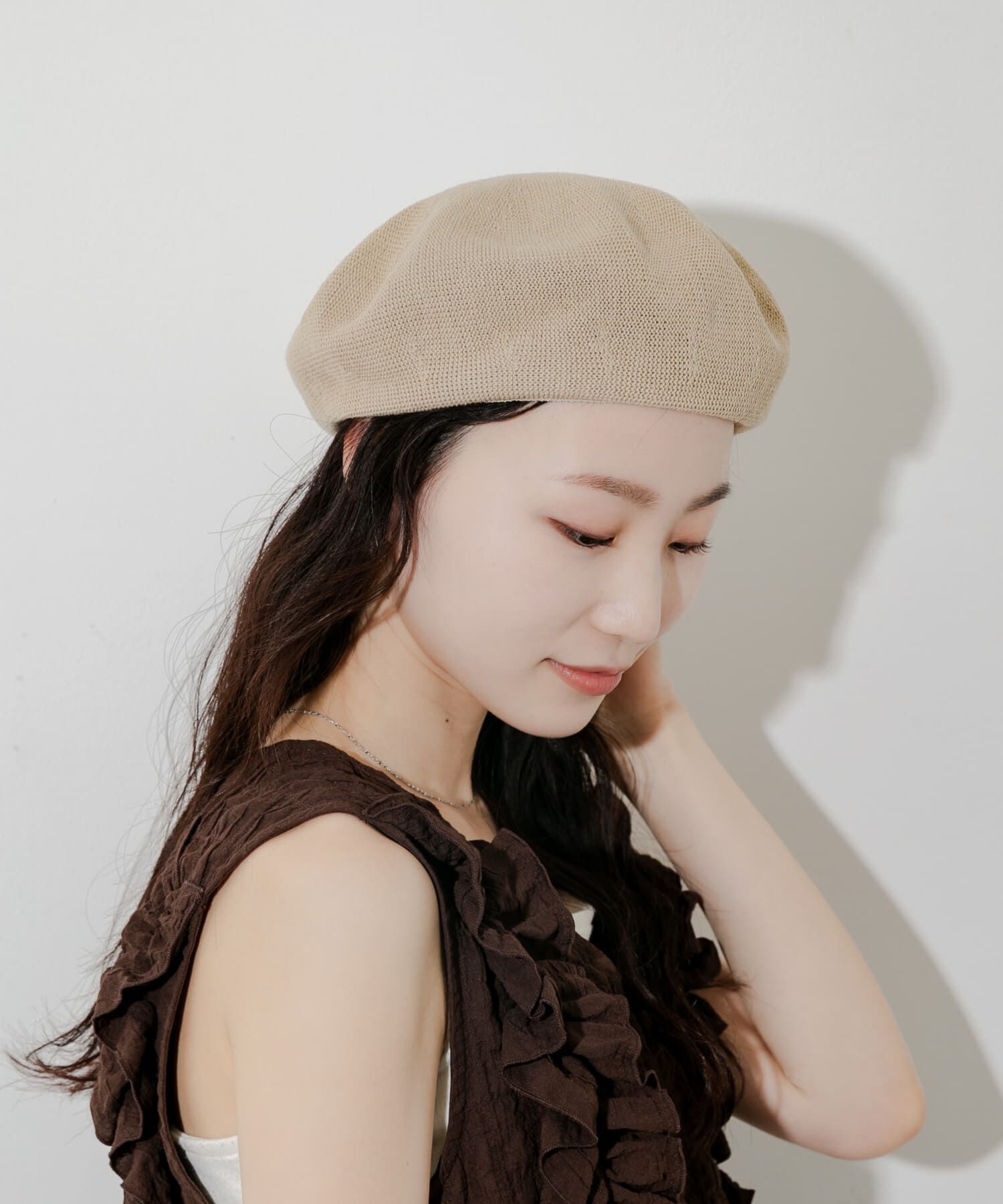 SMELLY「リネンミックスベレー」|ハンチング・ベレー帽|