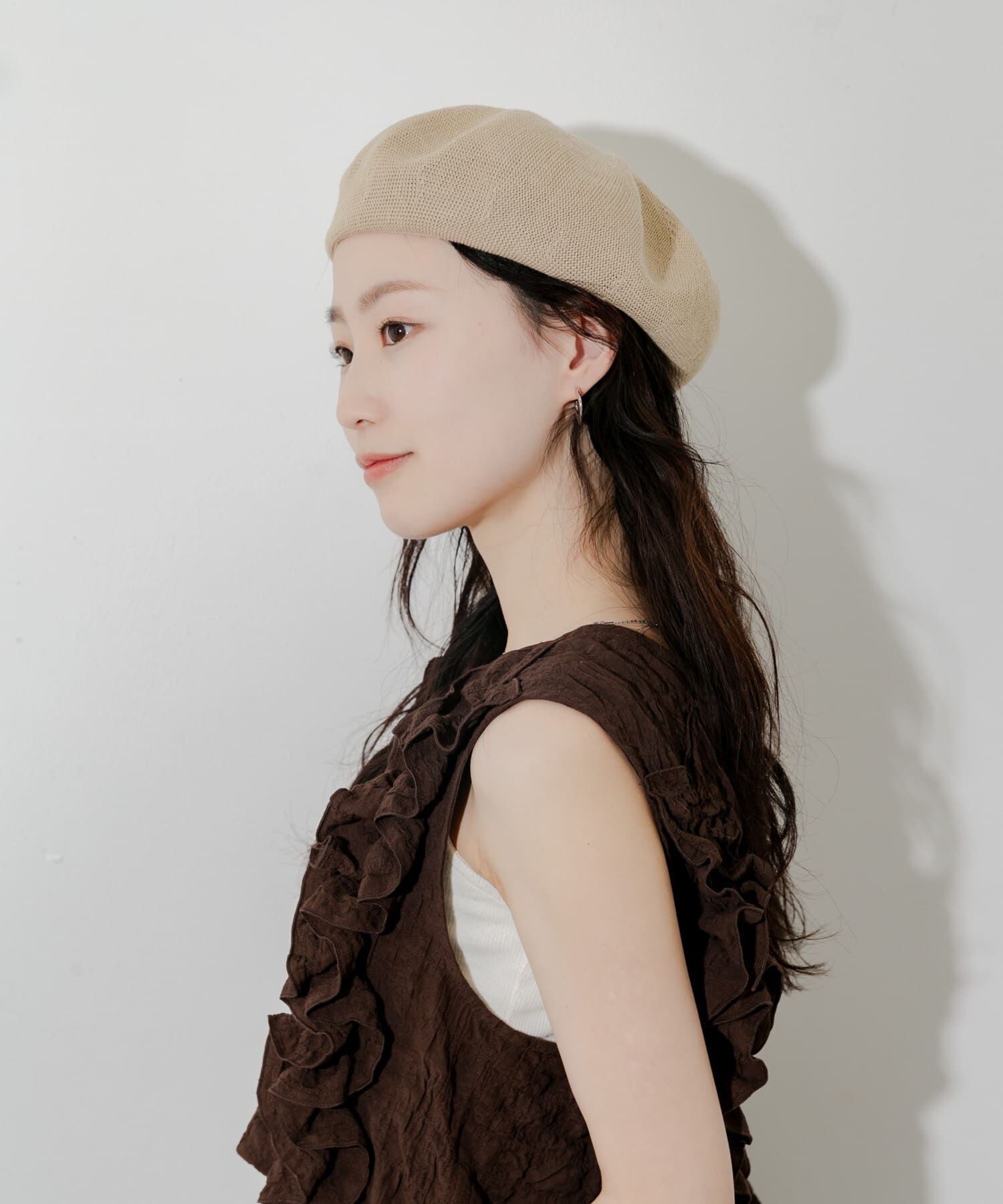 SMELLY「リネンミックスベレー」|ハンチング・ベレー帽|