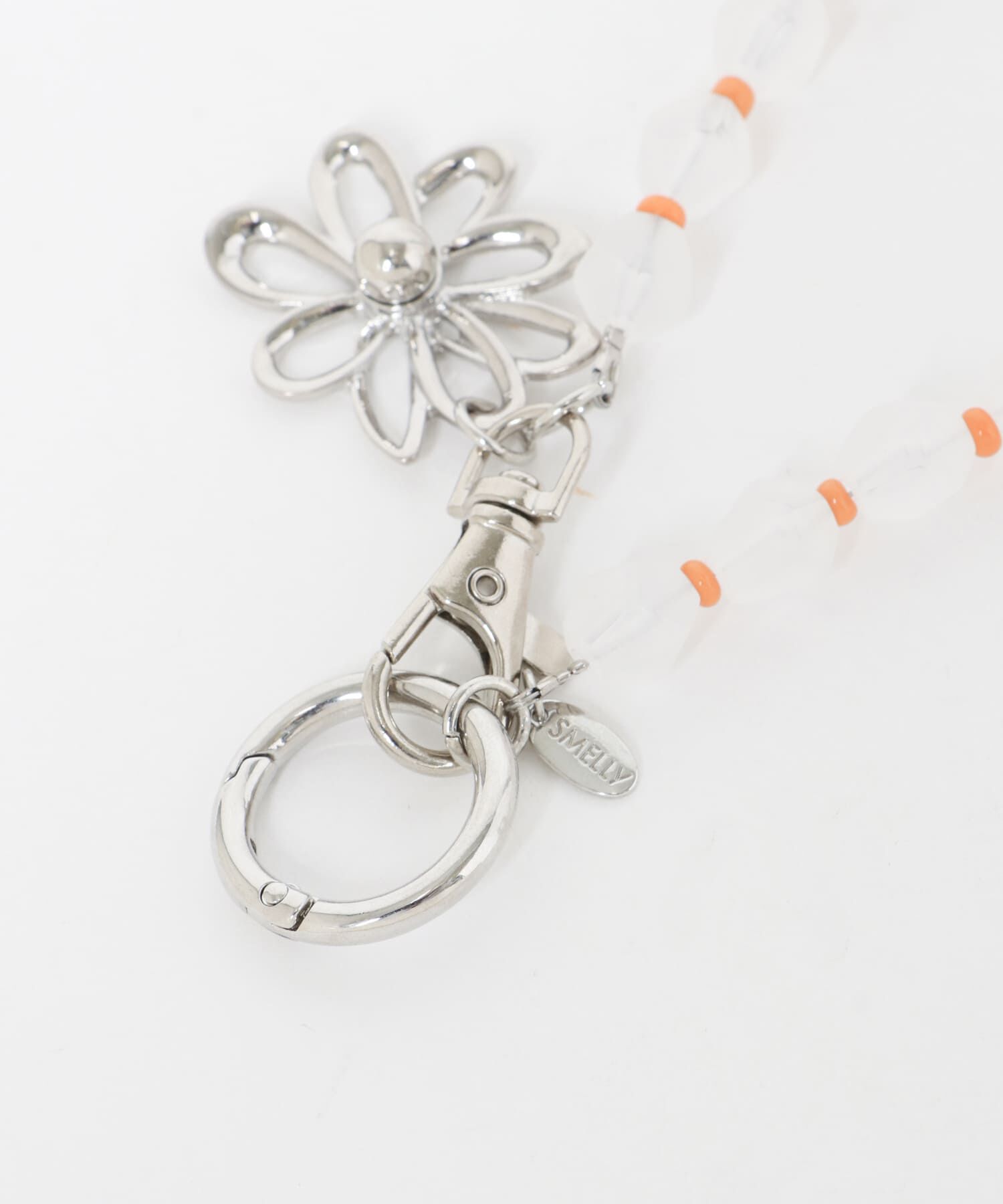 SMELLY「カラービーズフラワーキーチェーン」|チャーム・キーホルダー|