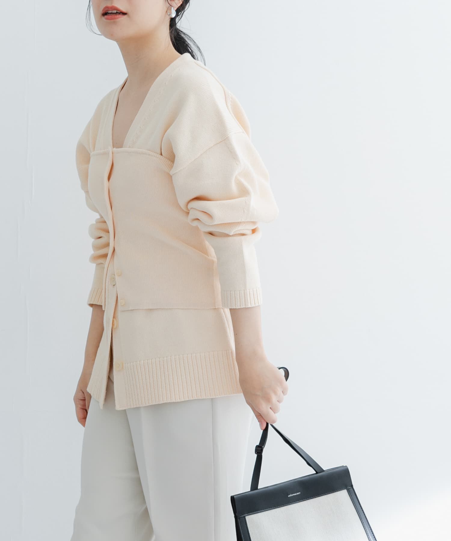 URBAN RESEARCH ROSSO「ボタンデザインベアトップ」|ニット・セーター|