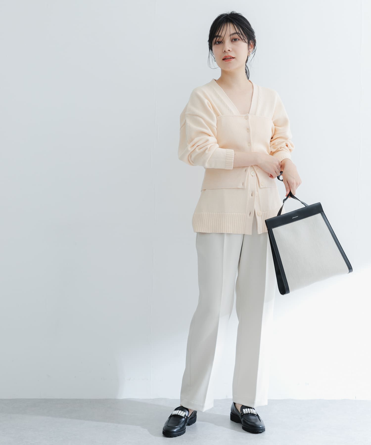 URBAN RESEARCH ROSSO「ボタンデザインベアトップ」|ニット・セーター|