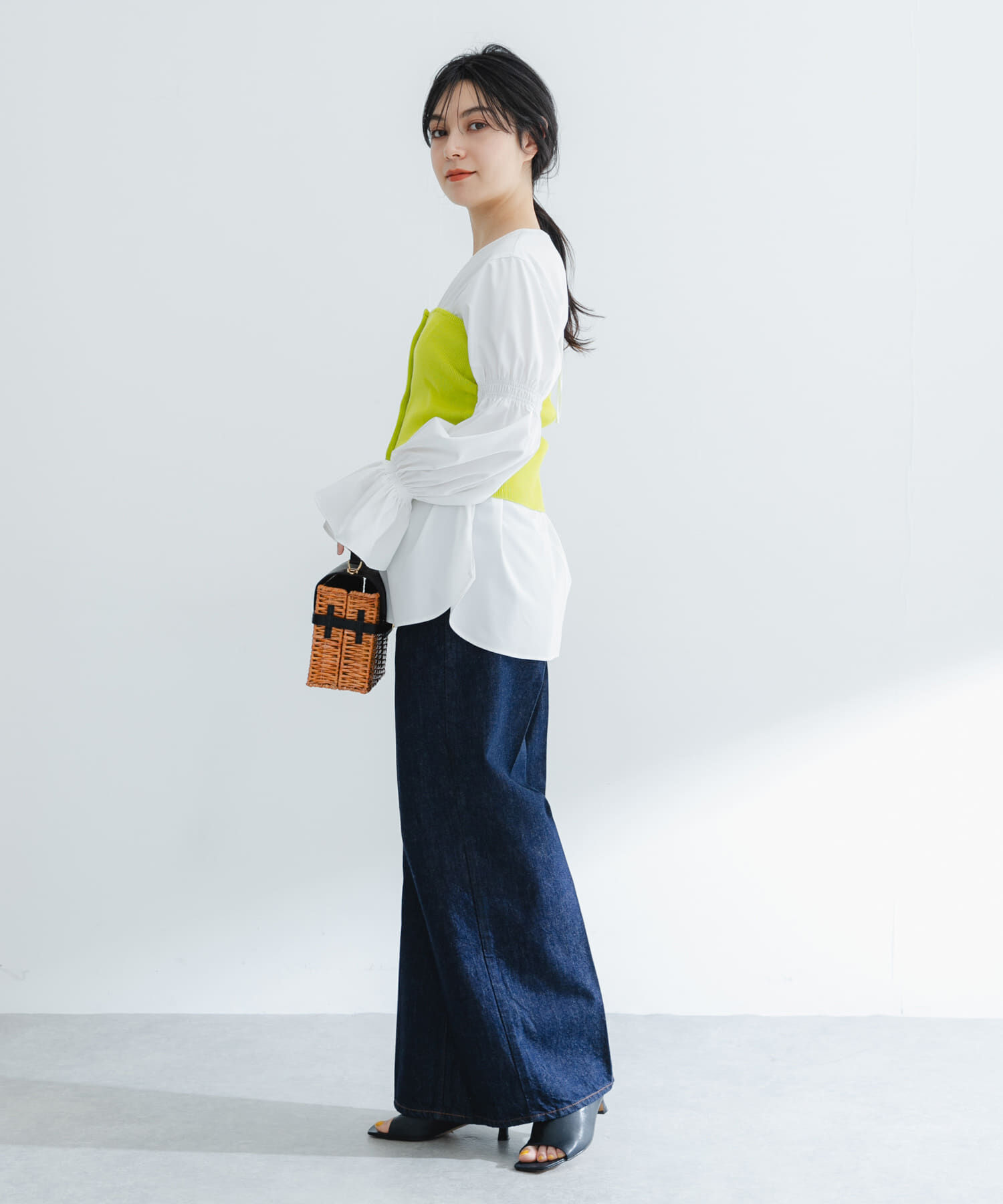 URBAN RESEARCH ROSSO「ボタンデザインベアトップ」|ニット・セーター|