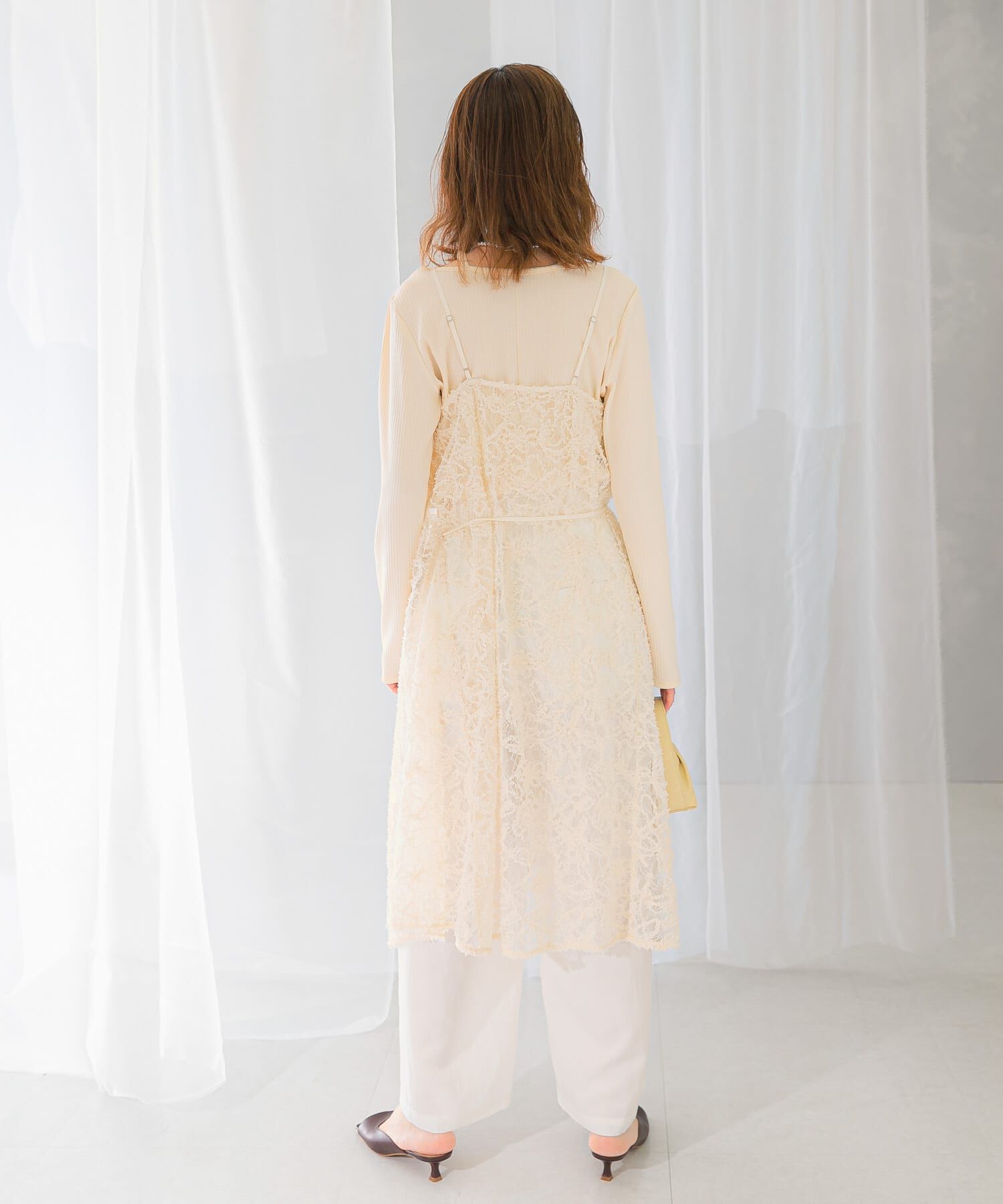 URBAN RESEARCH ROSSO「レースデザインキャミワンピース」|ワンピース|