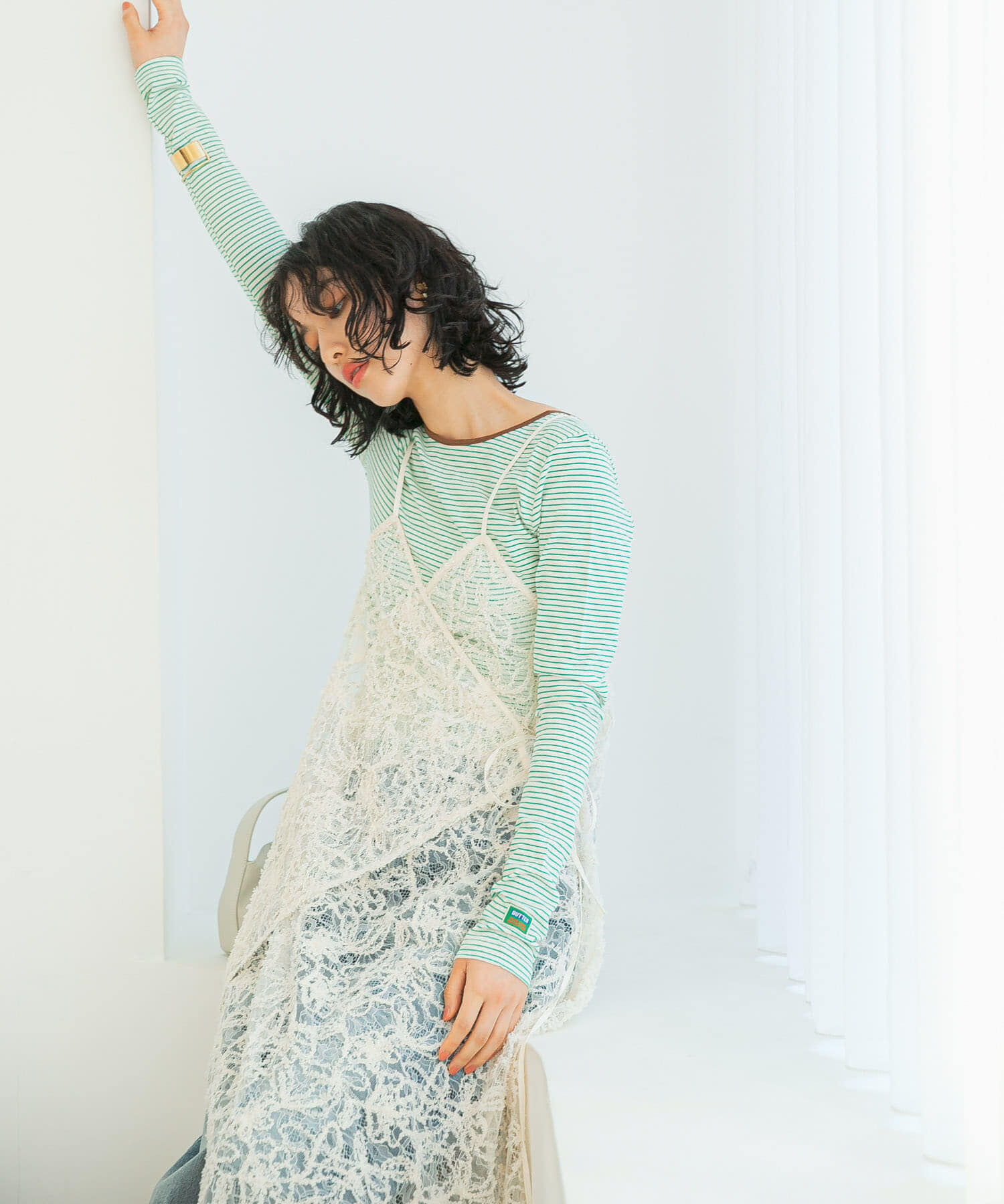 URBAN RESEARCH ROSSO「レースデザインキャミワンピース」|ワンピース|