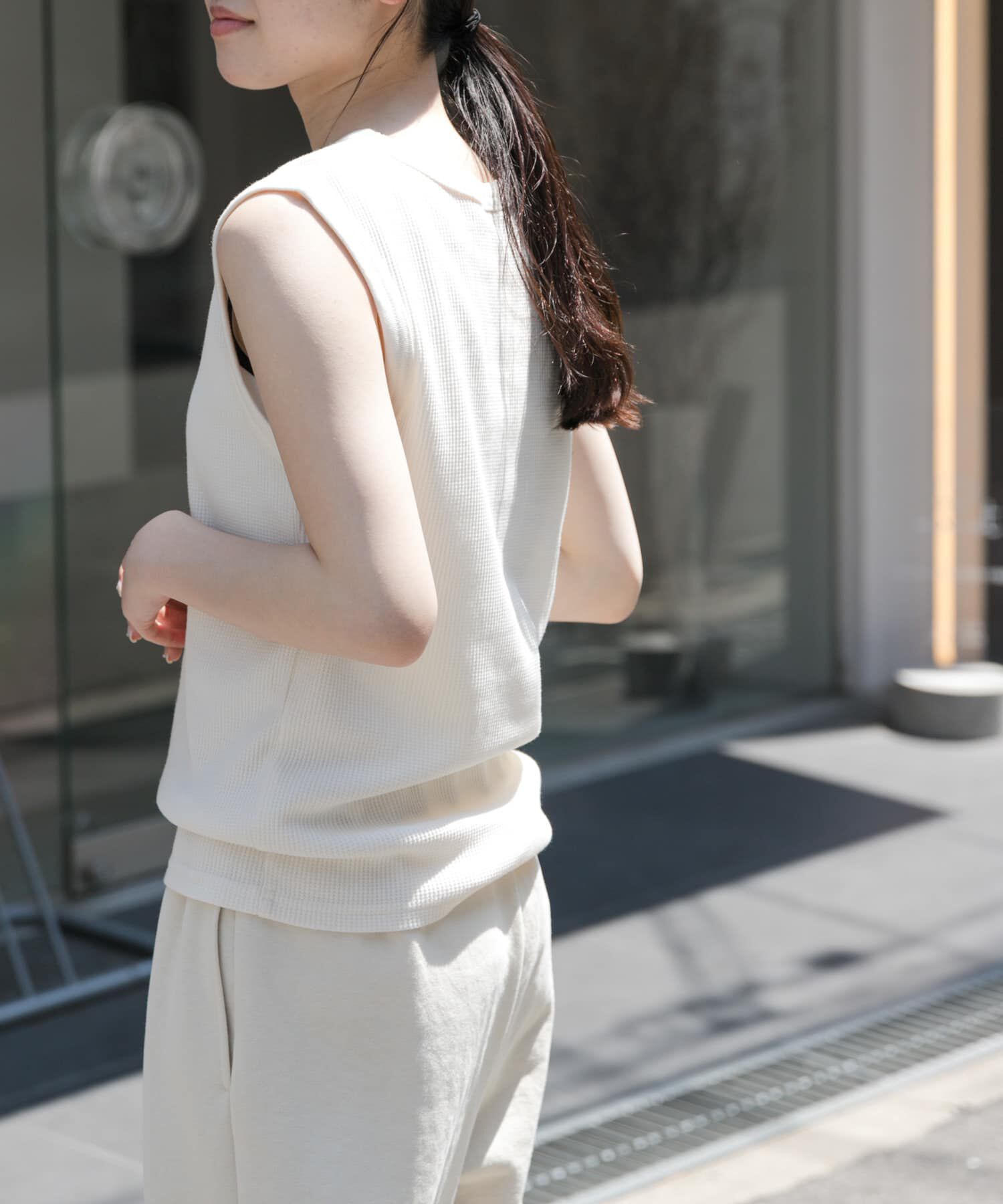 URBAN RESEARCH DOORS「FORK&SPOON　ミニワッフルノースリーブTシャツ」|Tシャツ・カットソー|