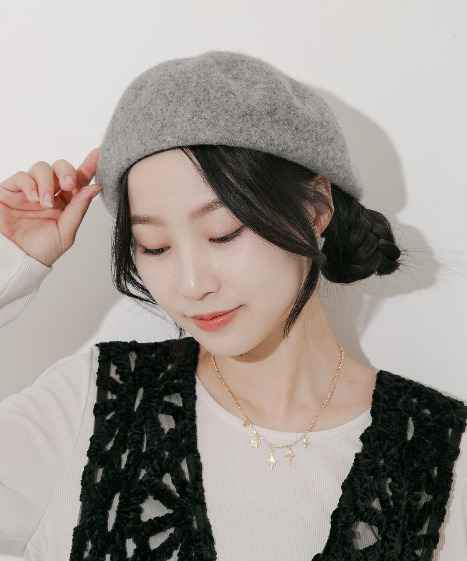 SMELLY「シンプルバスクベレー」|ハンチング・ベレー帽|