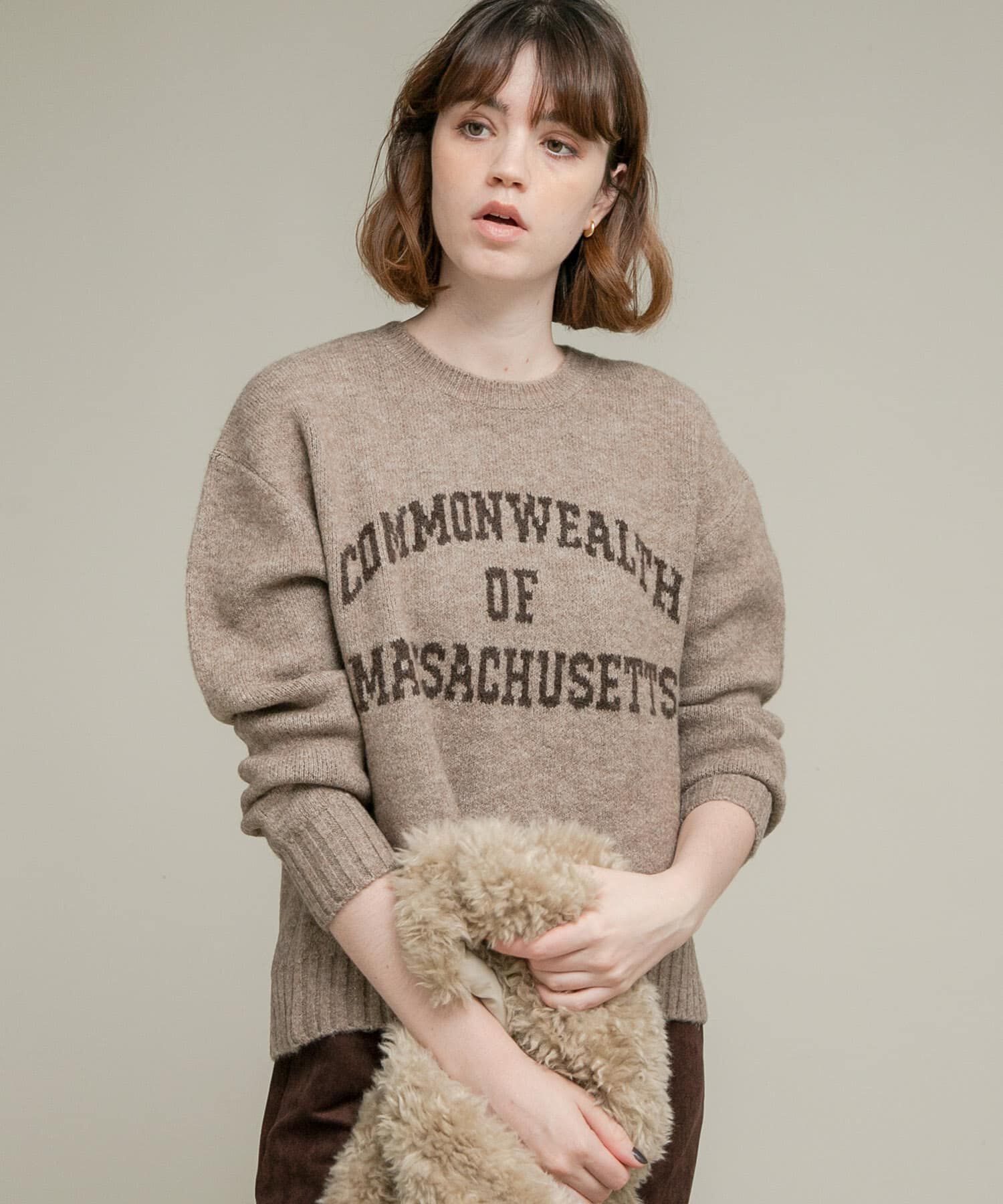 Sonny Label 「『洗濯可』ジャガードロゴニットプルオーバー」|ニット・セーター|