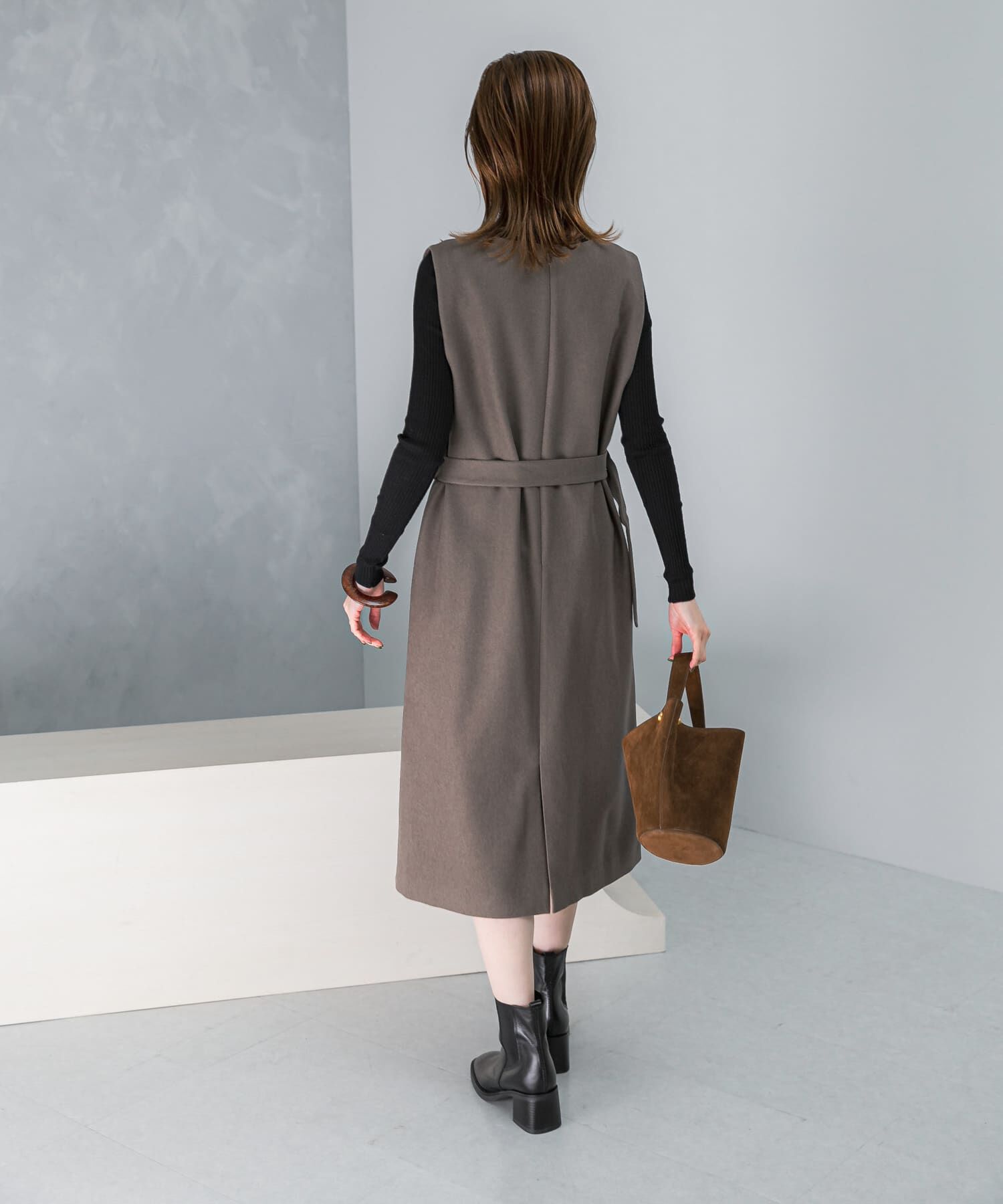 URBAN RESEARCH ROSSO「『UR TECH』　 ジャンパーワンピース」|ワンピース|