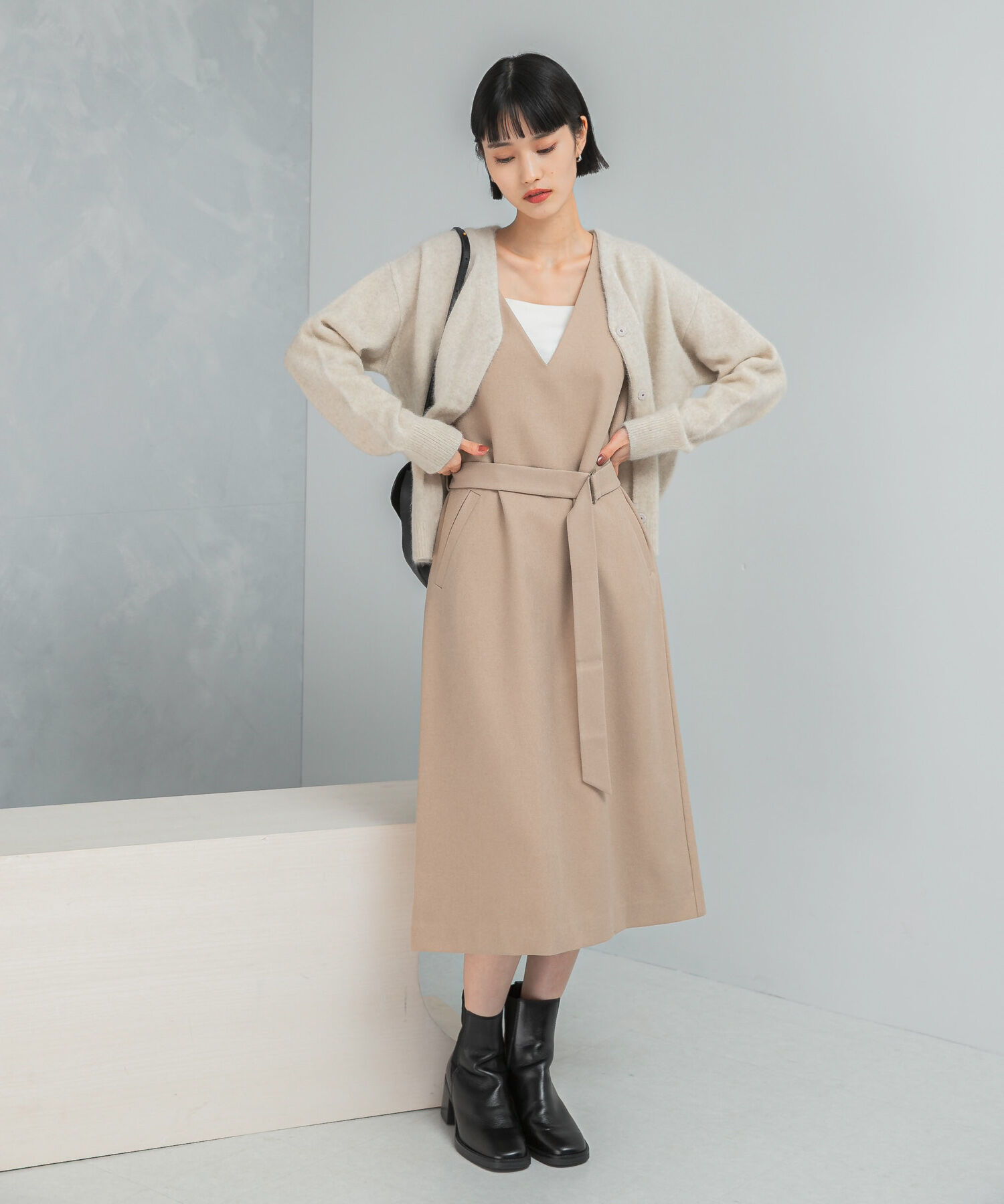 URBAN RESEARCH ROSSO「『UR TECH』　 ジャンパーワンピース」|ワンピース|