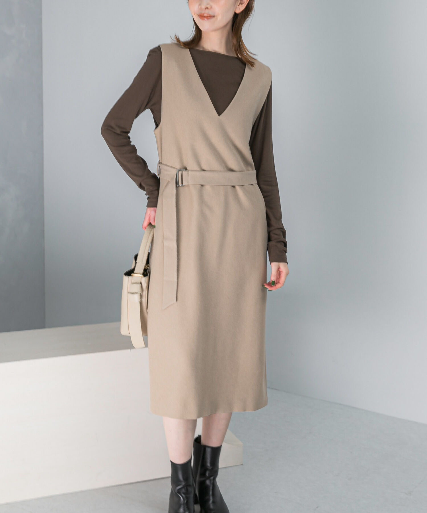 URBAN RESEARCH ROSSO「『UR TECH』　 ジャンパーワンピース」|ワンピース|