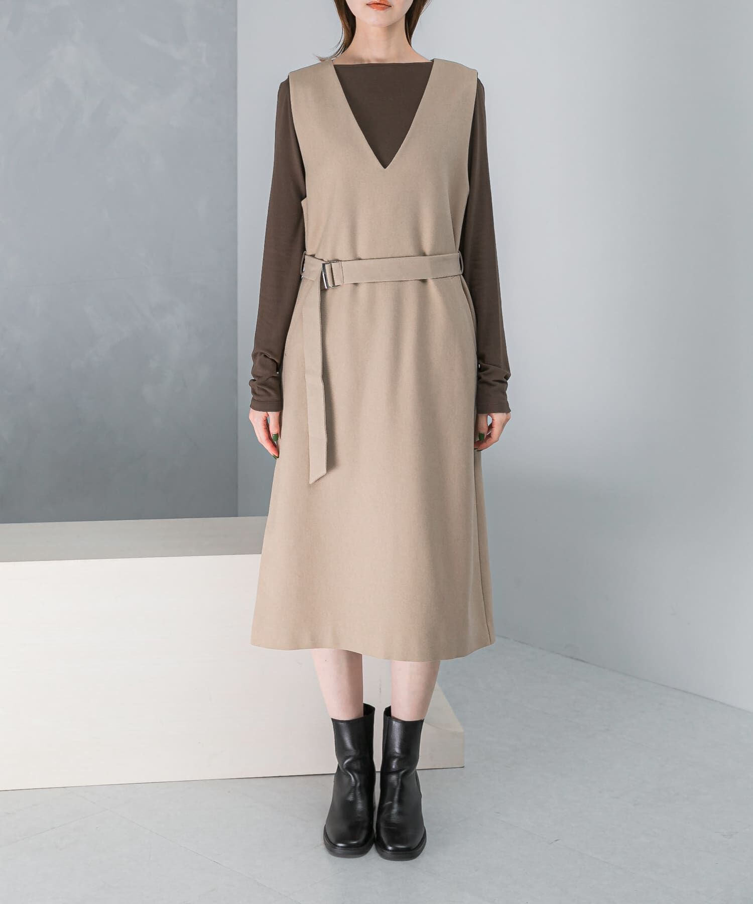 URBAN RESEARCH ROSSO「『UR TECH』　 ジャンパーワンピース」|ワンピース|