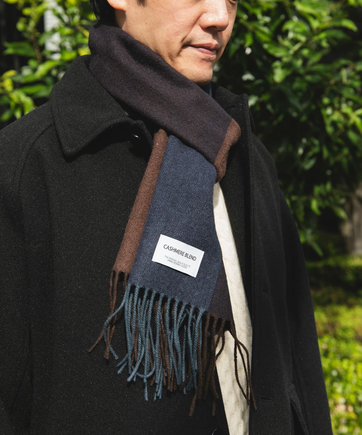 URBAN RESEARCH DOORS「カシミヤブレンドパネルマフラー」|マフラー|