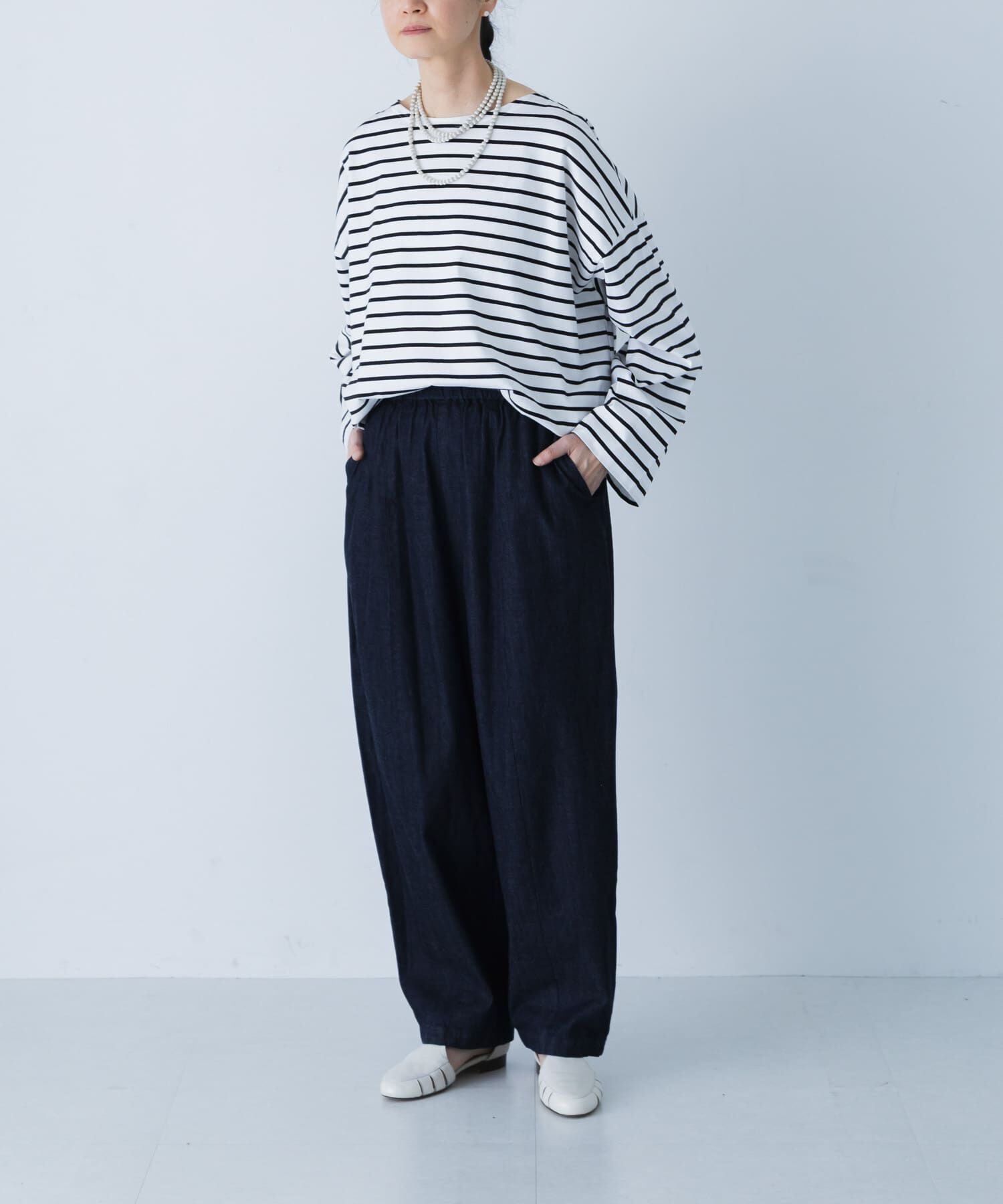 かぐれ「デニムボリュームパンツ」|デニム|