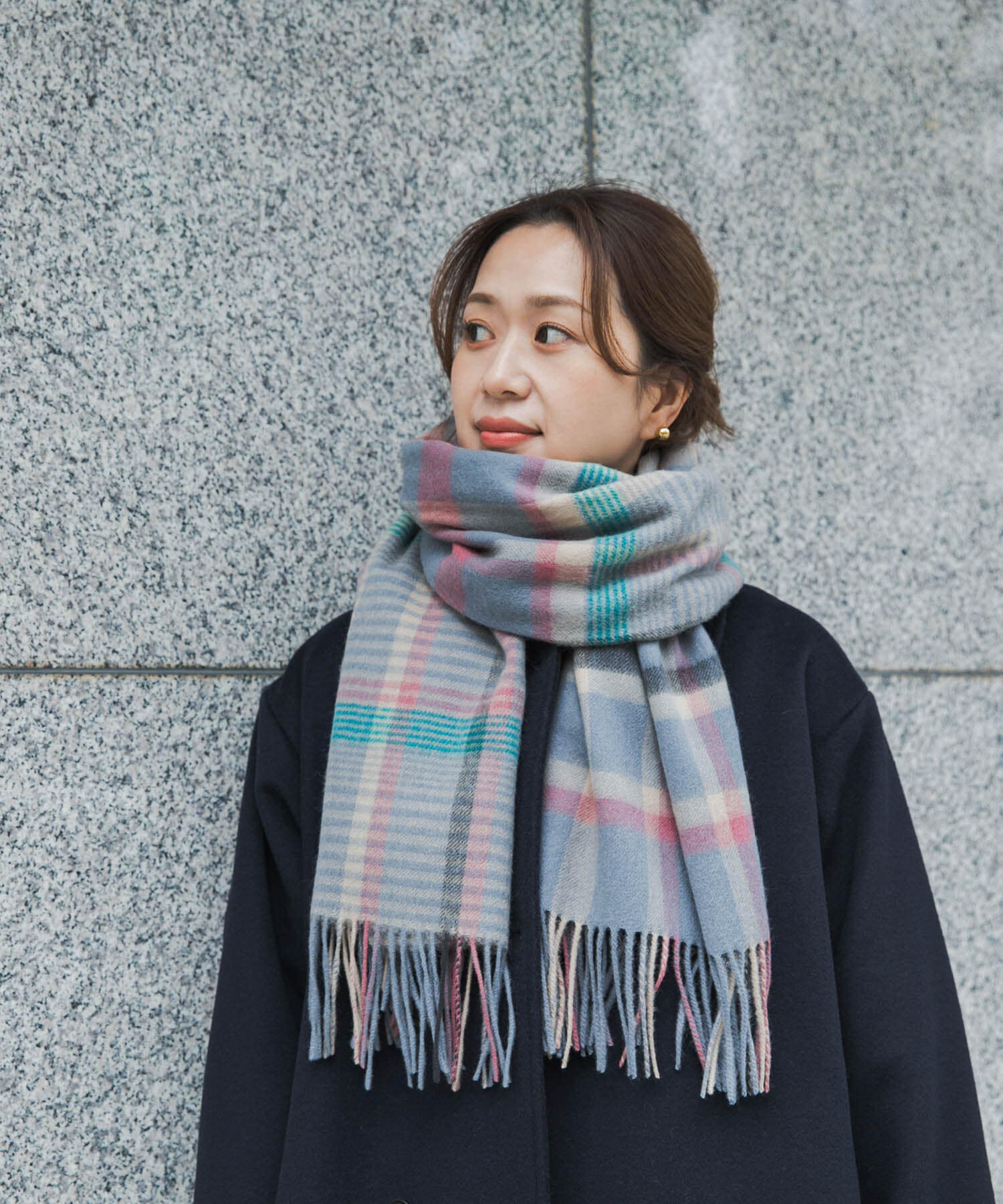 URBAN RESEARCH DOORS「ウールチェックストール」|ストール|