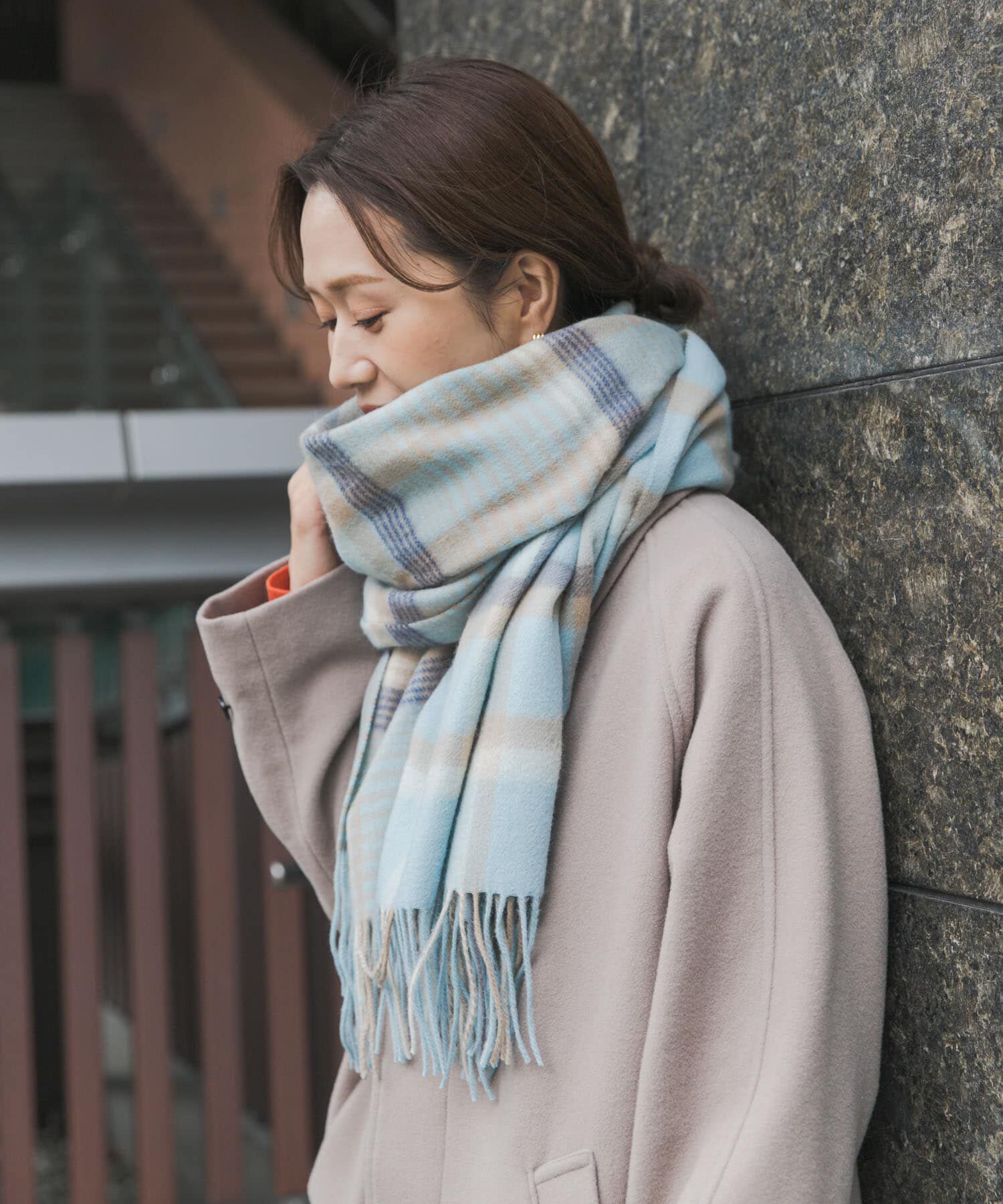 URBAN RESEARCH DOORS「ウールチェックストール」|ストール|