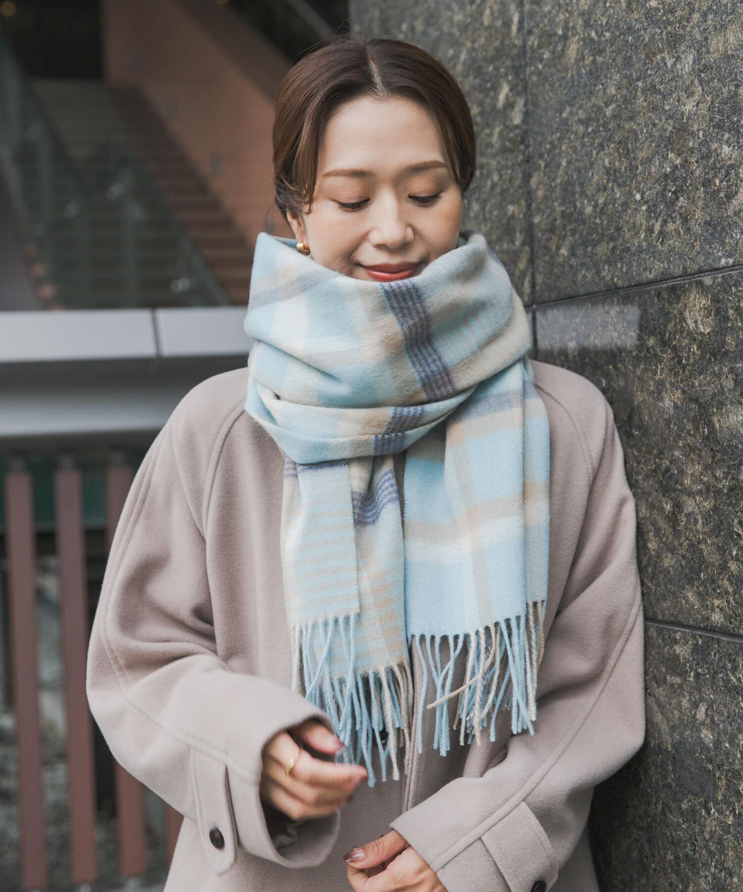 URBAN RESEARCH DOORS「ウールチェックストール」|ストール|