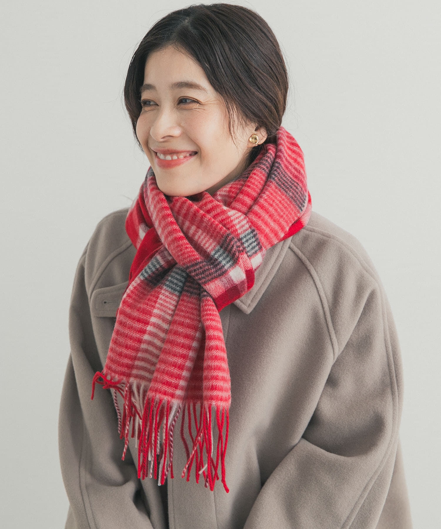 URBAN RESEARCH DOORS「ウールチェックストール」|ストール|